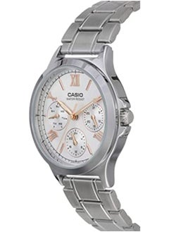 CASIO Women's Stainless Steel Round Shape Analog Watch LTP-V300D-7A2UDF - 38 mm - Silver  - Image 2