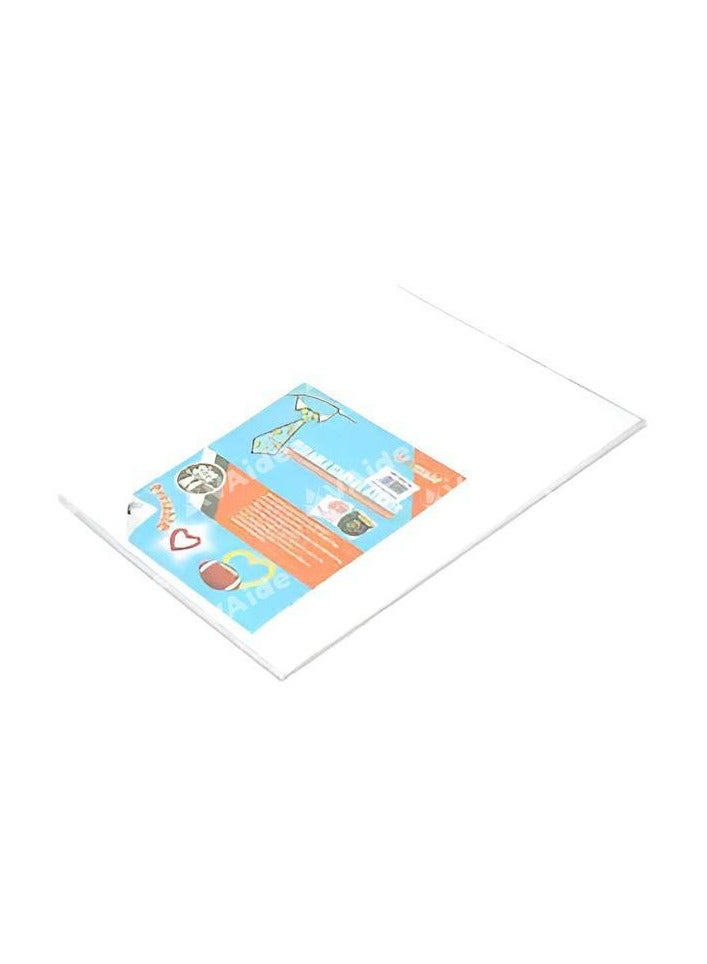 Artmate Pack of 10 Piecess Artmate Peelable Canvas Sticker, Self Adhesive Canvas, Primed White Colour