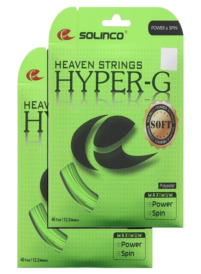 سولينكو خيوط تنس ناعمة من نوع Solinco Hyper-G - عبوتان - خيارات متعددة للمقاس (17 جرام - 1.20) - Image 1
