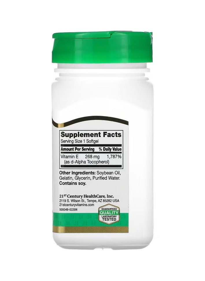 21st Century Natural Vitamin E 268 mg 400 IU 110 Softgels - Image 2