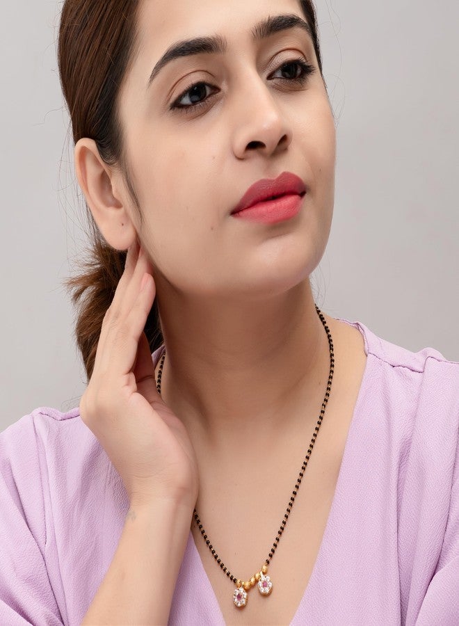 Heeva Creation Stylish Mangalsutra Black Beads For Women.PAck Of 1.(Colour-Multi). - Image 3