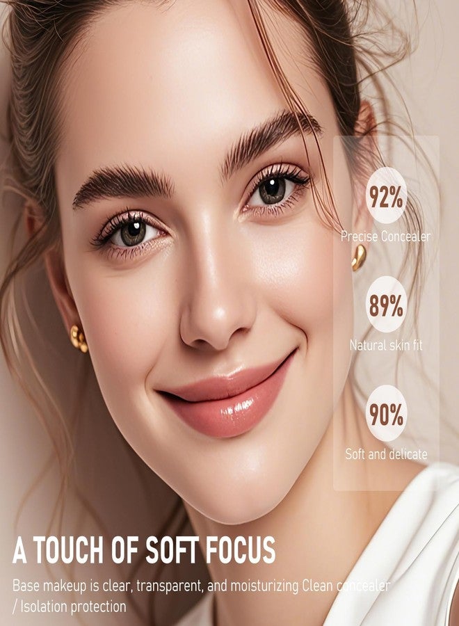 COZIESS كوزيس 2 في 1 - كريم أساس فاخر مضاد للتجاعيد، قلم مكياج برأسين، مرطب وخفيف الوزن، قلم كريم أساس كوري مثالي، قلم إصلاح مقاوم للماء وغير قابل للتلاشي (قطعة واحدة) - Image 4
