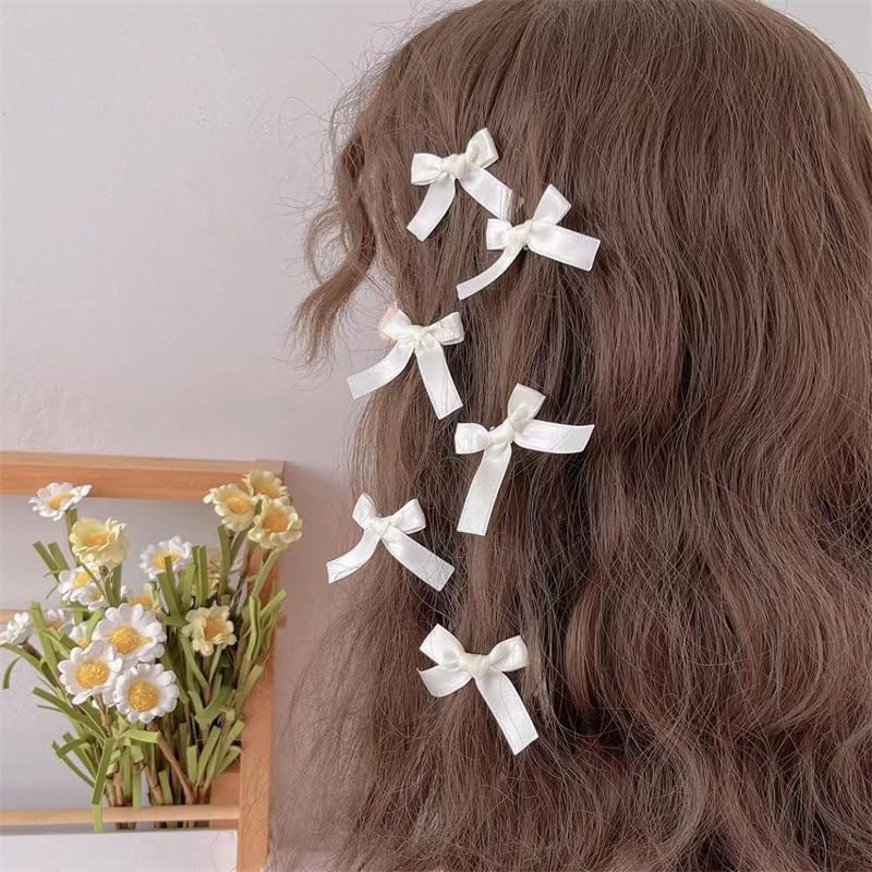 SALOCY 70PCS Mini Hair Bows for Women Girls,Pink Bows for Hair Red Hair Bows Ribbon Bowknots Hairclips Pink Ribbon Bows Black Satin Bow Hair Clips for Hair Design - Image 2
