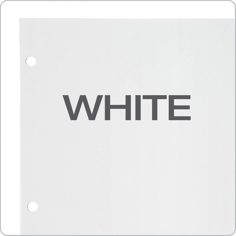 Oxford Blank Write On Binder Dividers, 1/5 Cut Tabs, 3 Hole Punch Dividers in 5 Tab Sets, 100 Dividers, 20 Sets, White (89981) - Image 4