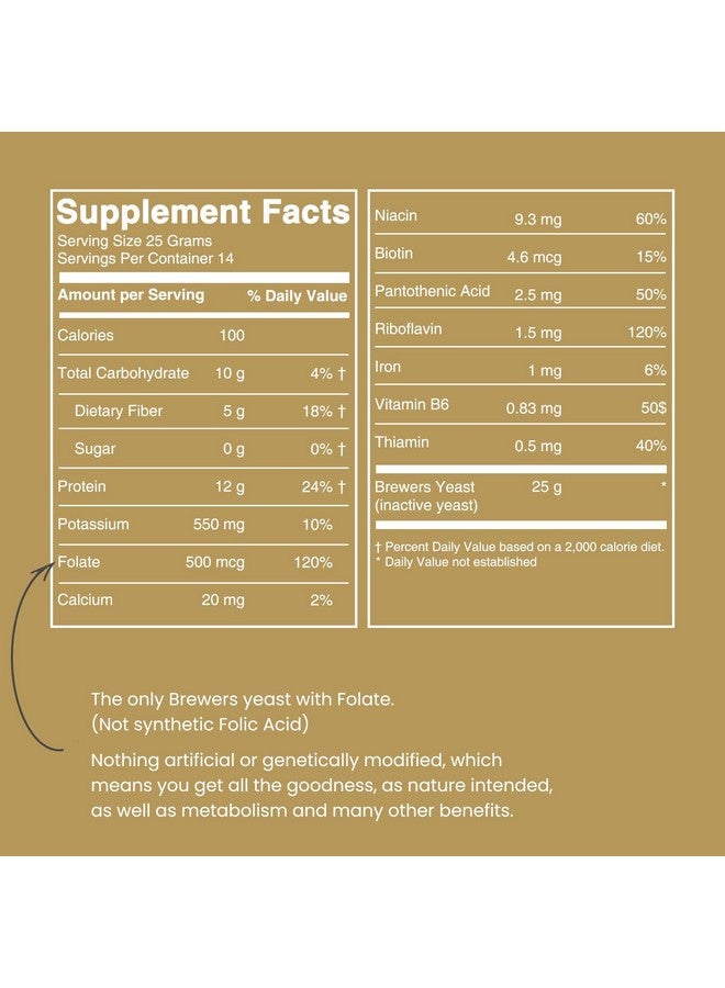 Lewis Labs Brewer's Yeast Flakes | Beer Yeast is A Rich Source of Amino Acids, B-Complex Vitamins, Minerals & Protein | Our Pure Bakers Yeast is Vegan, Keto, Paleo Friendly | Unsweetened, 2 Pack - Image 1