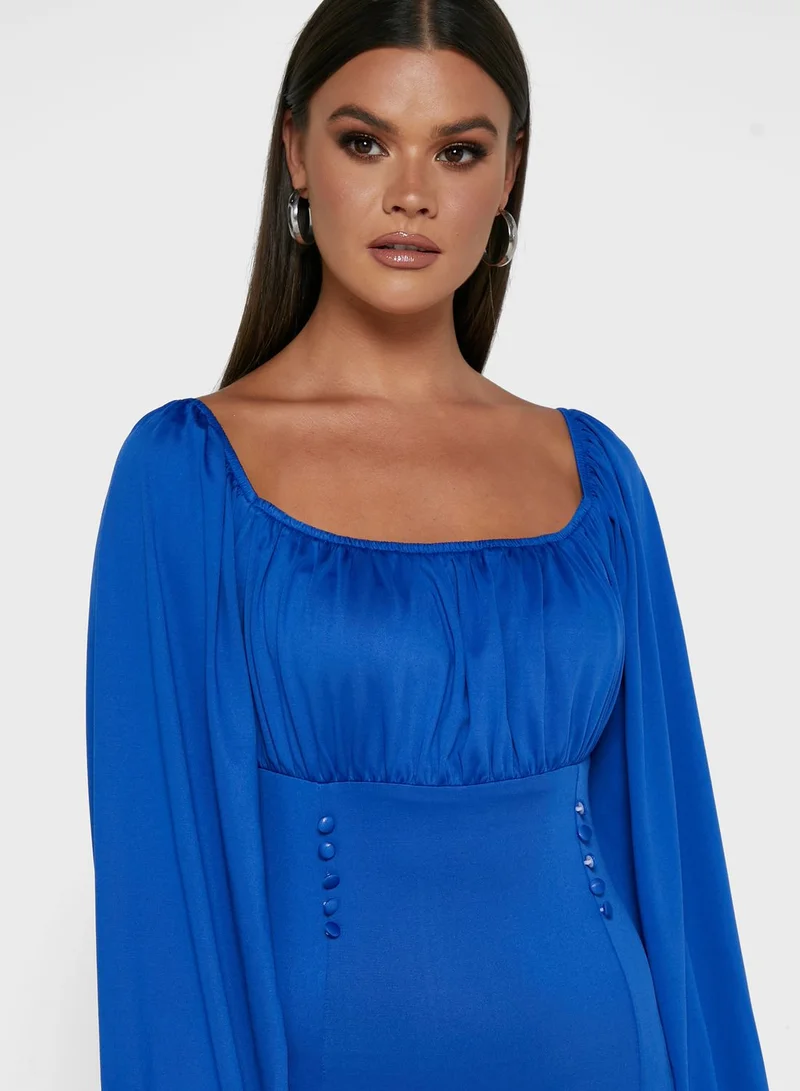 ELLA Bishop Sleeve Long Dress