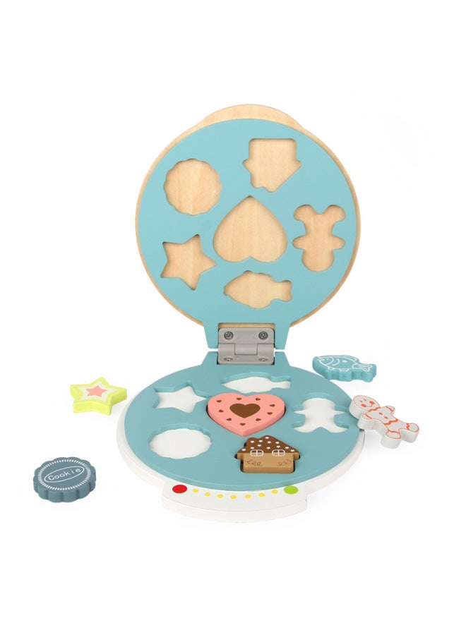 Wooden Simulation Baking Machine Play House Toys Boys And Girls Shape Matching Enlightenment Puzzle Manual Kitchenware Gift-Color:YLB-Cracker Maker 0.9 - Image 3