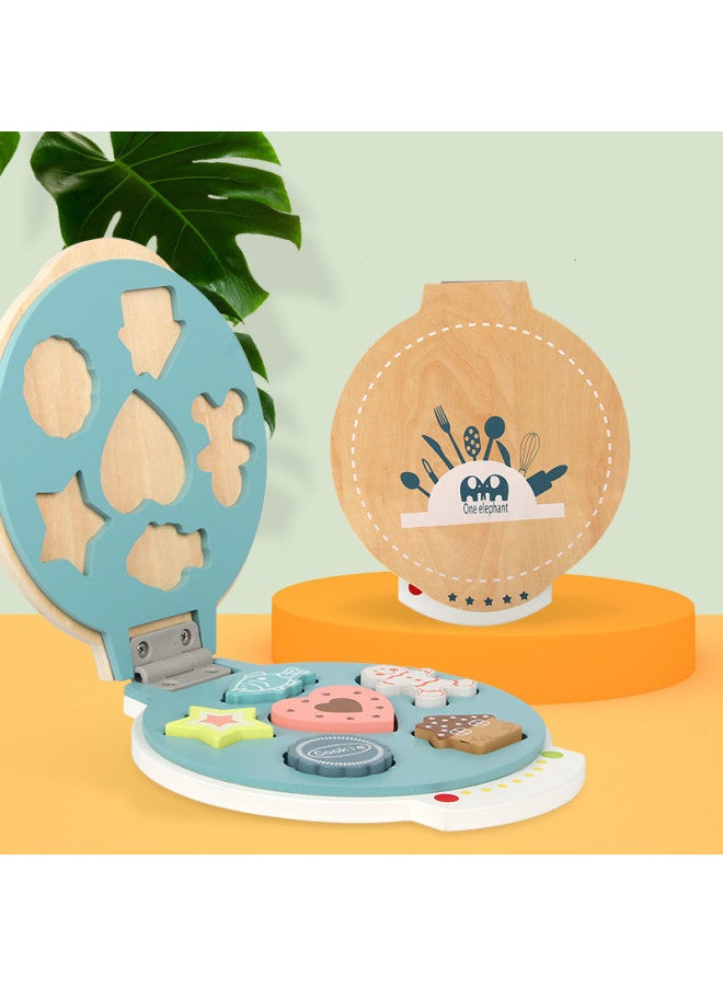 Wooden Simulation Baking Machine Play House Toys Boys And Girls Shape Matching Enlightenment Puzzle Manual Kitchenware Gift-Color:YLB-Cracker Maker 0.9 - Image 2