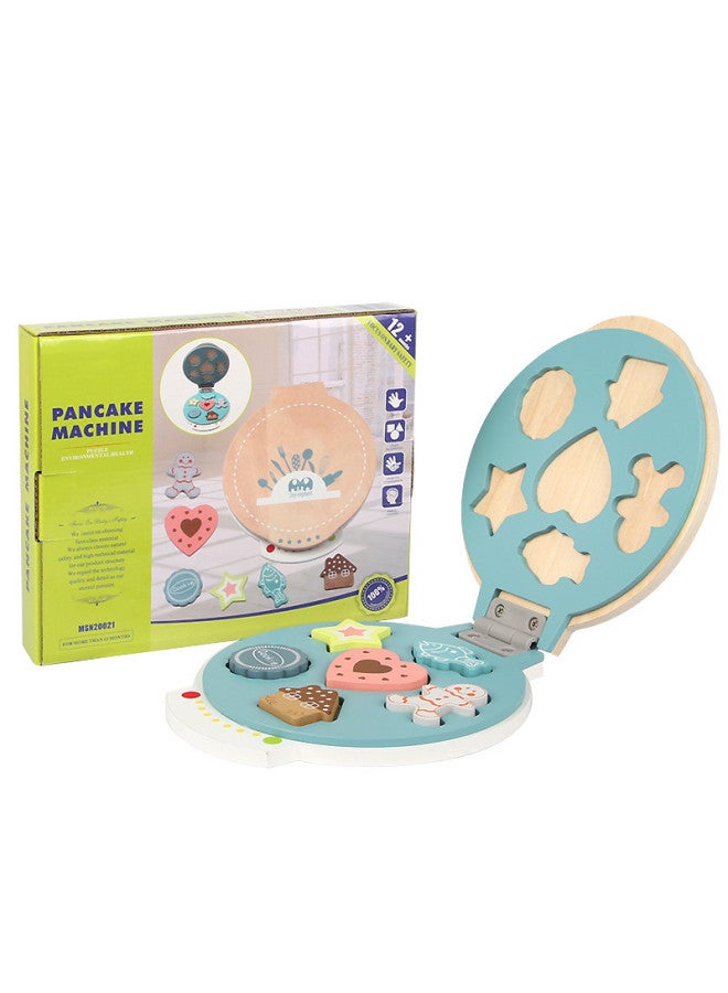 Wooden Simulation Baking Machine Play House Toys Boys And Girls Shape Matching Enlightenment Puzzle Manual Kitchenware Gift-Color:YLB-Cracker Maker 0.9 - Image 1