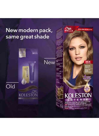 Koleston Intense Hair Color 307/1 Medium Ash Blonde - view 3