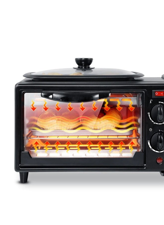 TOSCANA U - 3-in-1 Breakfast Machine With Multi-Function Oven ST-1242 Black - Image 1