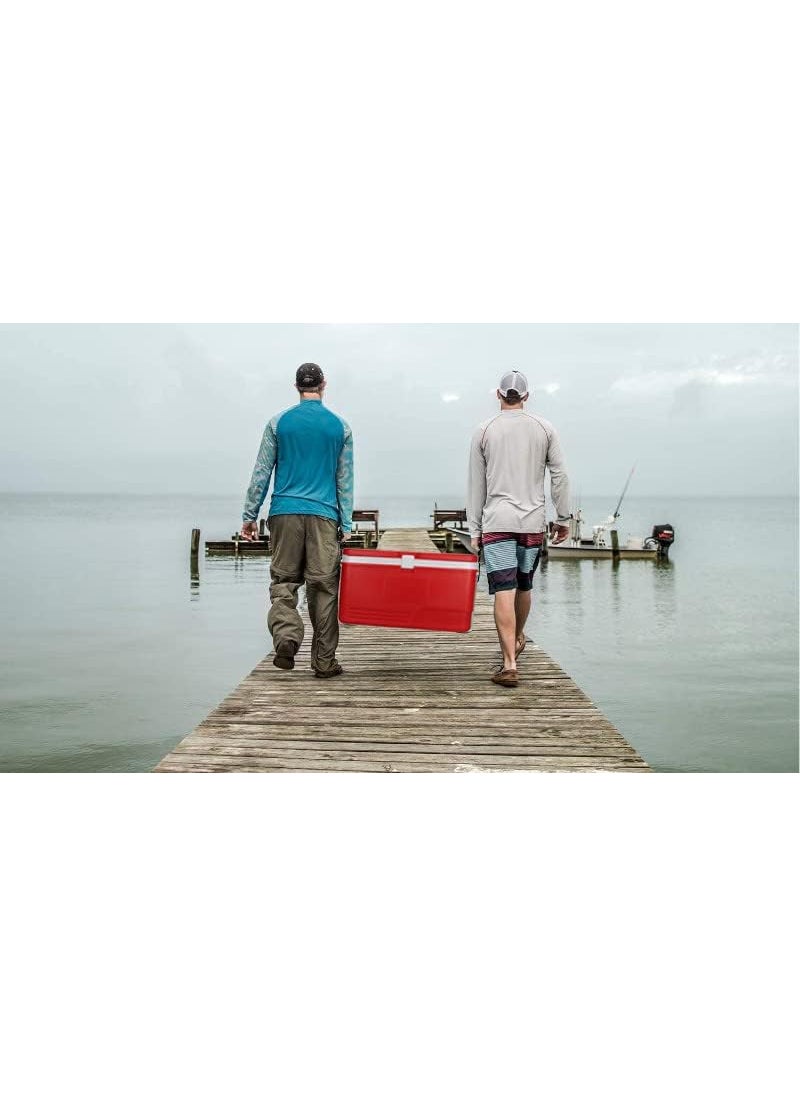 Divik - Divik Multi Storage Ice Box50 LTR Icebox Insulated Ice Bucket for Travel Party Picnic Bar Ice Cubes Chiller for Cold Drinks Medical Purpose 1Pcs Red - Image 1