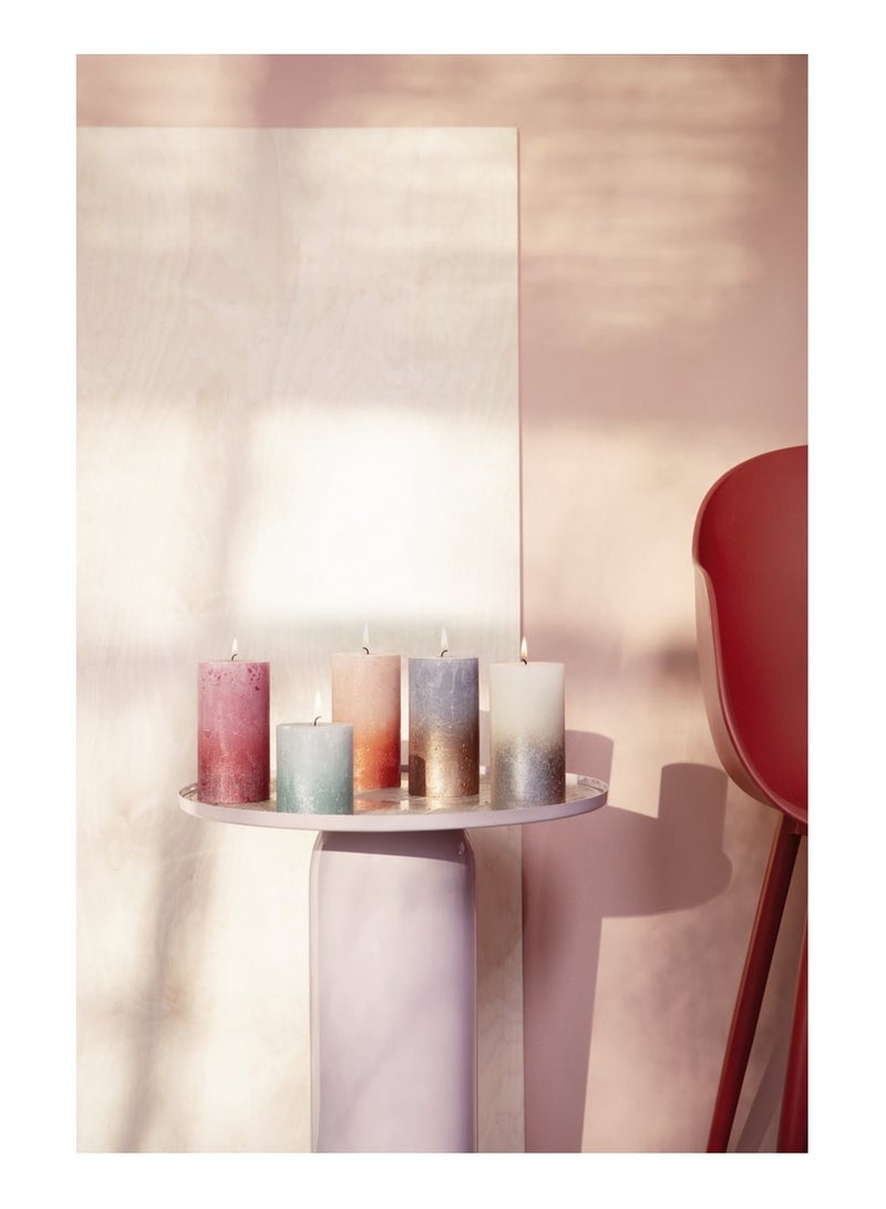 بولسوس شمعة عمودية لغروب الشمس بلونين فضي وأبيض - Image 4