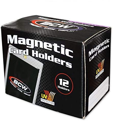 BCW 180 Pt Magnetic Card Holders - 12 Pack | Easy Access Trading Card Protectors | Ideal for Standard Size Cards, 2-Piece Design with Gold Magnet | Hard Plastic Magnetic Card Holder Sleeves - Image 3