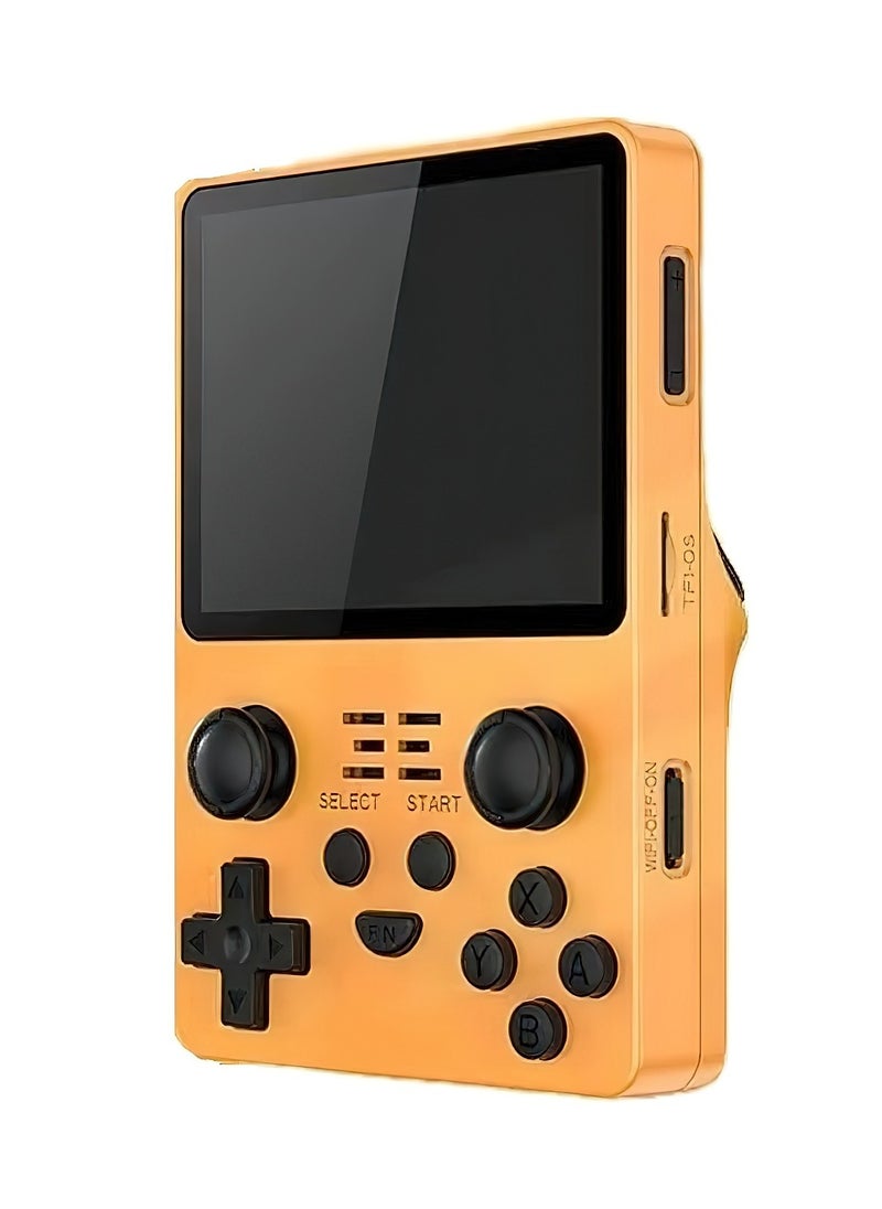 Powkiddy - RGB20S Handheld Game Console Retro Open Source System RK3326 3.5-Inch 4:3 IPS Screen Children's Gifts (Yellow, 128GB) - Image 1