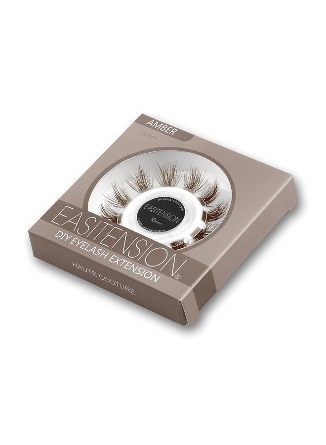 EASITENSION DIY Eyelash Extension, 3D Effect Individual Melt Flare Lash Cluster Natural Lashes Set, Home Eyelash Extension, Lashes Pack (10MM-Amber) - Image 5