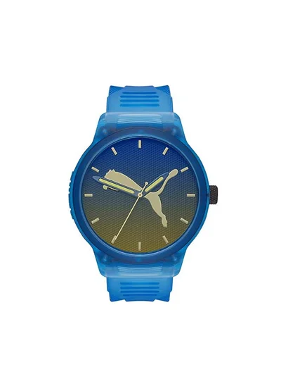 بوما Reset V2 Silicone Strap Analog Wrist Watch for Men PU P5034-43mm-Blue