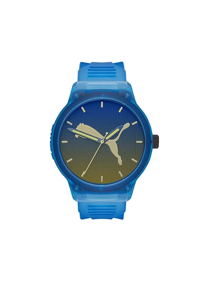 بوما Reset V2 Silicone Strap Analog Wrist Watch for Men PU P5034-43mm-Blue