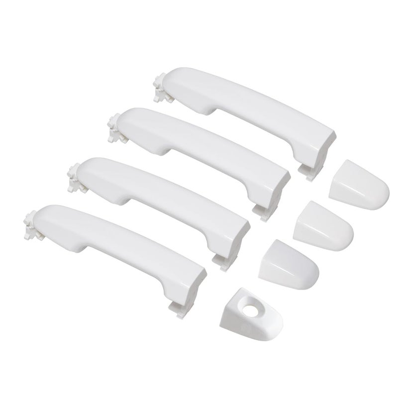 RLBHILON 1Set Exterior Door Handle Compatible with Toyota Camry 2012 2013 2014 2015 2016 2017 Year White Painted Color