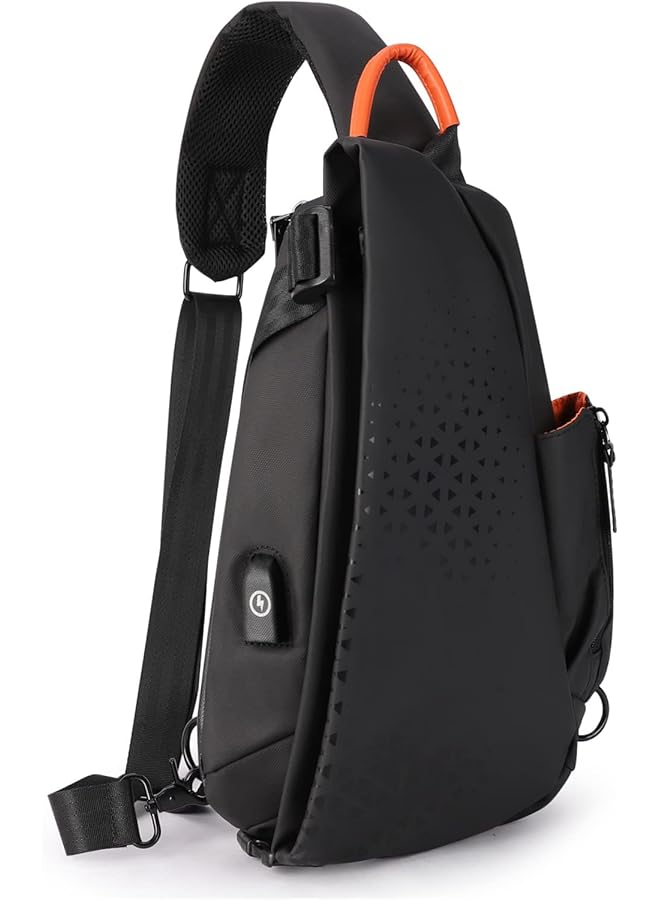 PROMASS Anti-Theft Crossbody Sling Bag For Men Women,Small Backpack One Shoulder Bag, Chest Bag Sling Backpack Water Resistant(Black) - Image 1