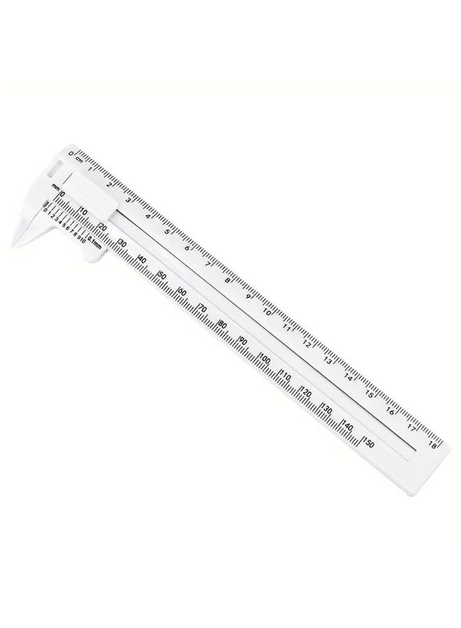White Plastic Vernier Caliper For Jewelry Measurement DIY Projects And Industrial Use - Image 3
