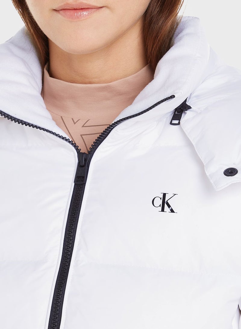 Calvin Klein Jeans Zip Through Puffer Jacket - Image 3