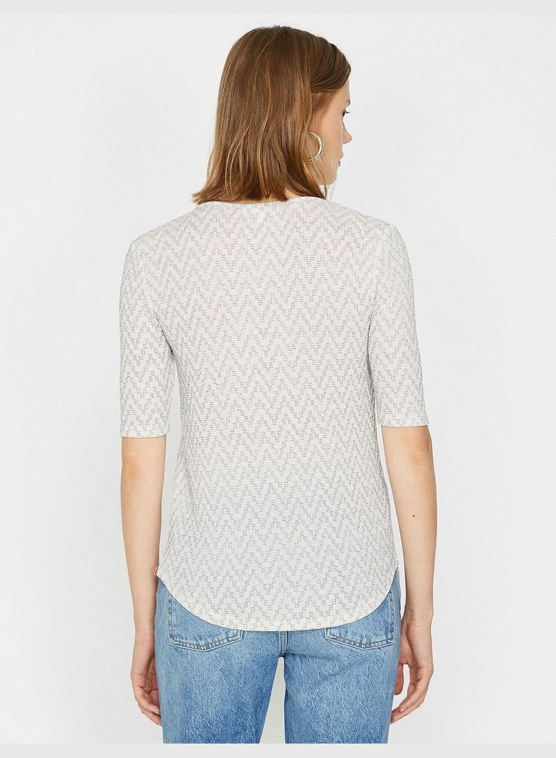KOTON Patterned T-Shirt