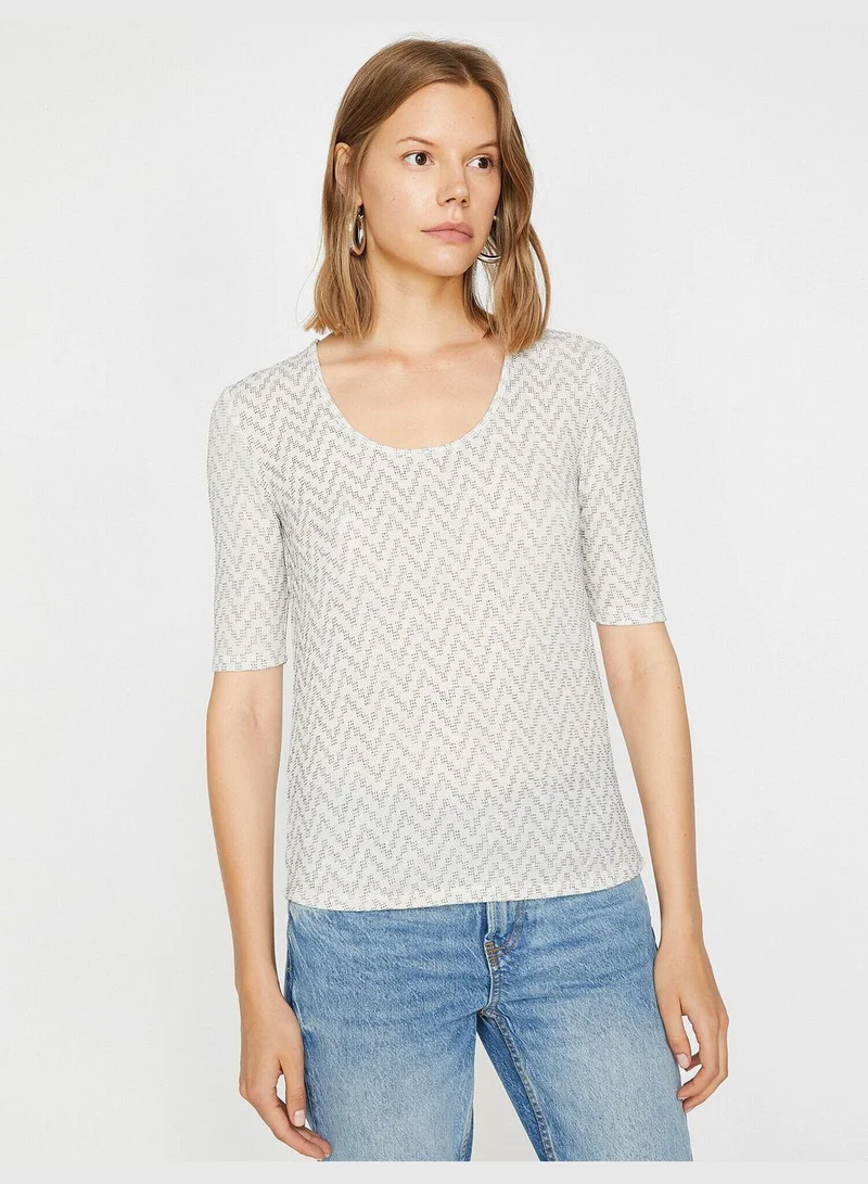 KOTON Patterned T-Shirt