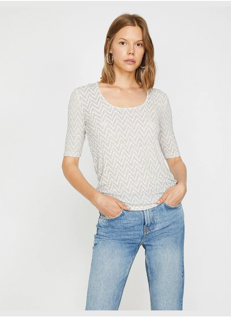 كوتون Patterned T-Shirt