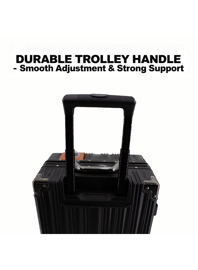 الازدهار حقيبة سفر بإطار ألمنيوم بتصميم انسيابي - عجلات دوارة هادئة بزاوية 360 درجة، ألوان متعددة - Image 3