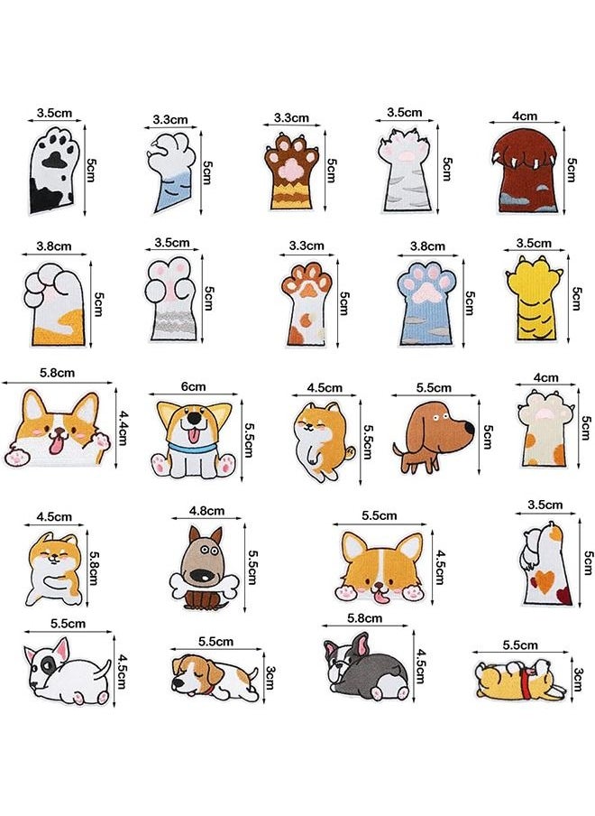 Unique - 23 Pieces Iron on Patches for Clothing, Cute Dog & Paw Embroidered Appliqués Stickers, Sew On Patches for Jacket, Jeans, Clothes, Backpacks, Hats, Shoes (23 Dog Patches) - Image 1