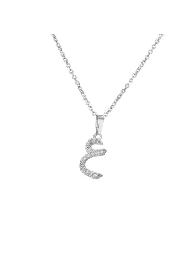 Arabic Letter 'Ayn' Necklace 18k Gold Plated