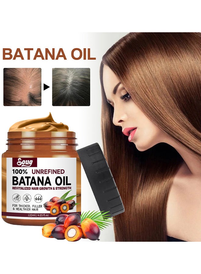 SOUG Batana Oil For Hair Growth Healthier Thicker Fuller Hair, Batana Oil For Hair Growth, Batana Oil Organic, Batana Oil Organic To Repair Dry Damaged And Frizzy Hair, Deep Repair Conditioning, 120ML - Image 2