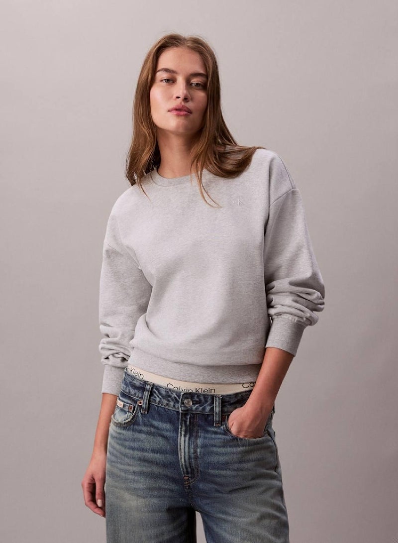 Calvin Klein Jeans Relaxed Monogram Fleece Sweatshirt - Image 1