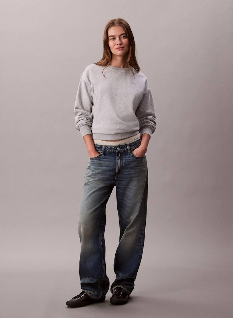 Calvin Klein Jeans Relaxed Monogram Fleece Sweatshirt - Image 3