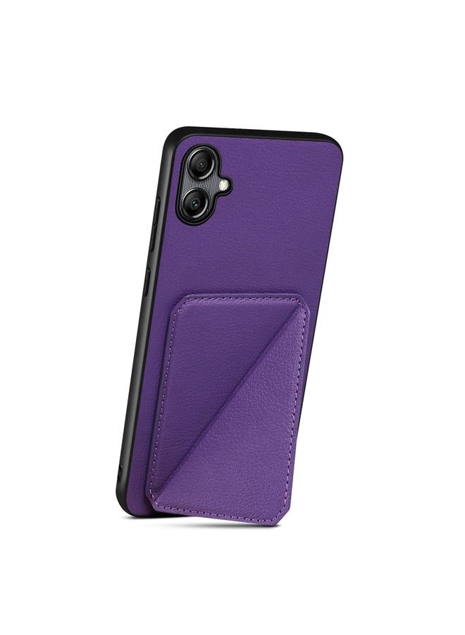 Denior Case For Samsung Galaxy S24 5G Imitation Calf Leather Back Phone Case with Holder - Image 2