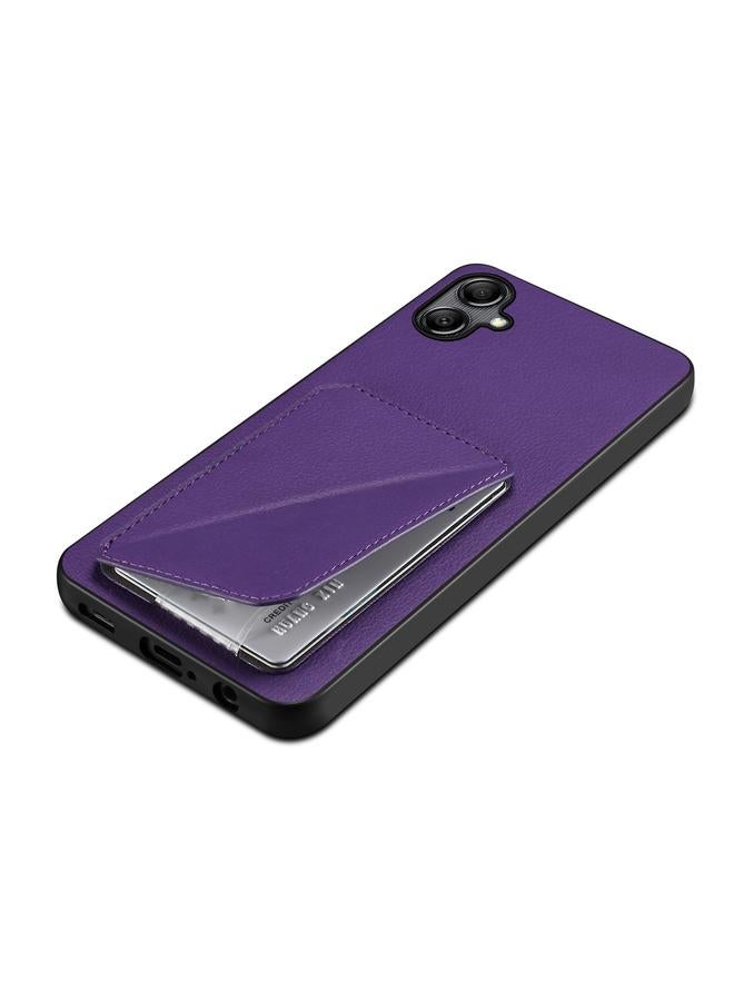 Denior Case For Samsung Galaxy S24 5G Imitation Calf Leather Back Phone Case with Holder - Image 4