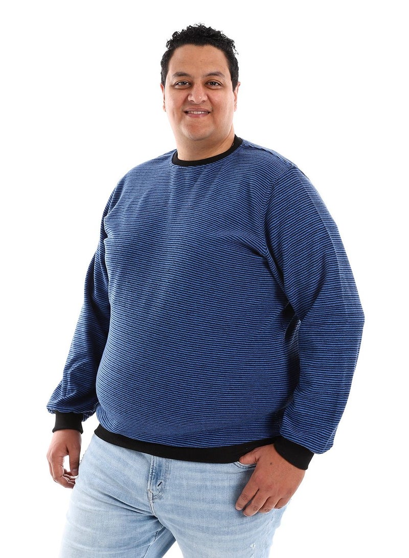 Caesar MensBig Size Stripped Sweat Shirt - Image 2