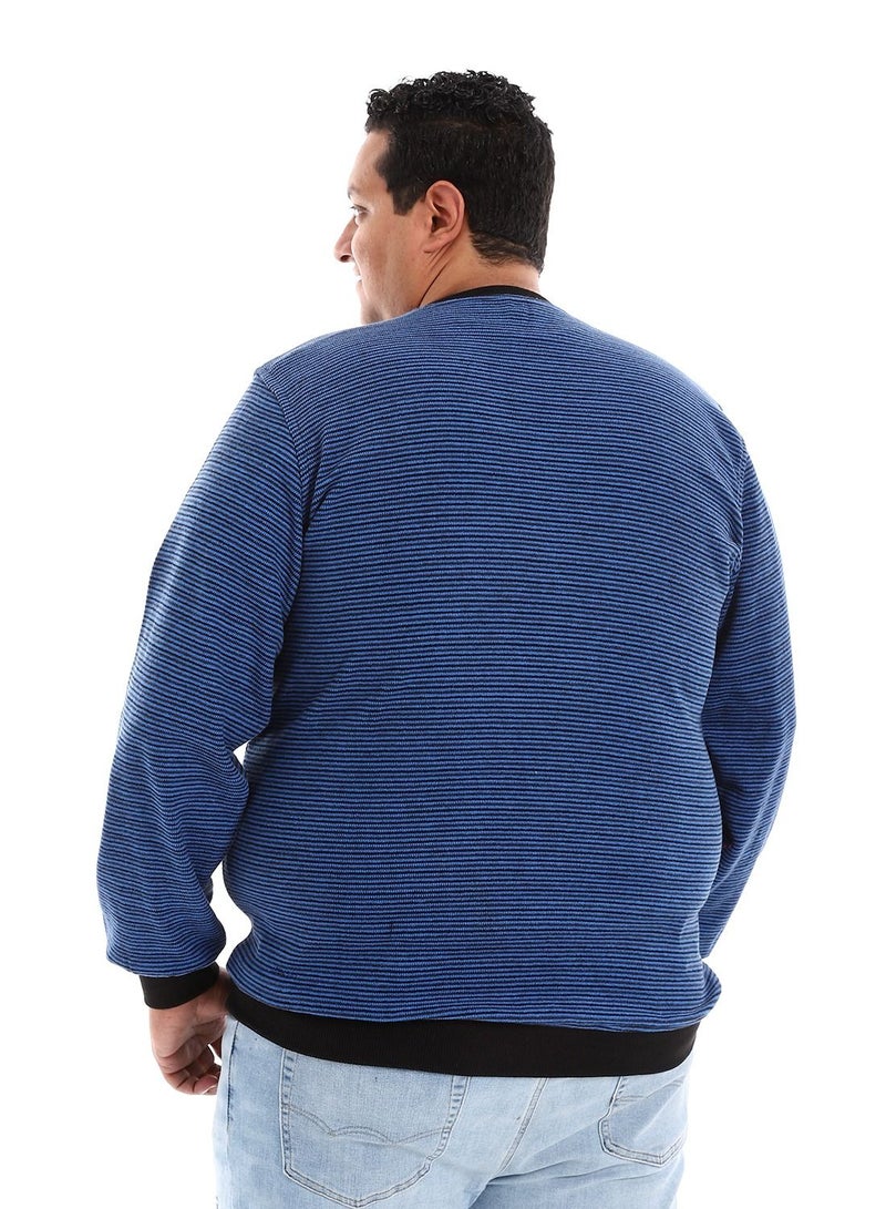 Caesar MensBig Size Stripped Sweat Shirt - Image 4