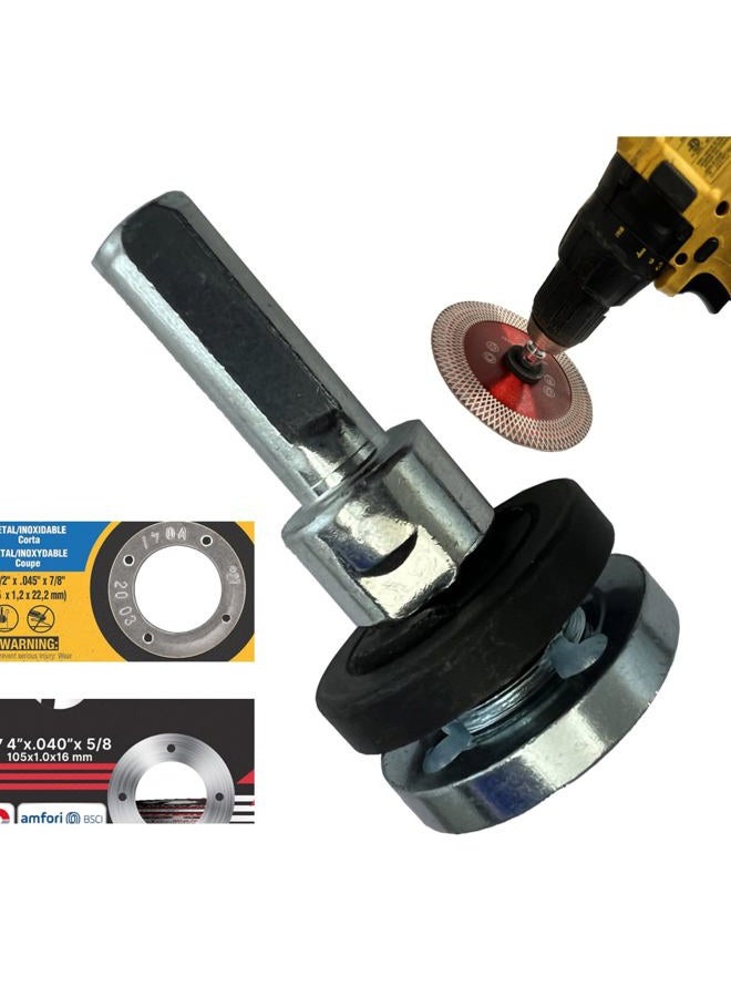 Keyfit Tools U.S.A. Drill Adapter Attachment for 3/8" 5/8" & 7/8" Arbor Grinding Discs & Abrasive Cut Off Wheels Precisely Converts Your Angle Grinder Discs to Drill Power Fits Standard Size Holes - Image 1