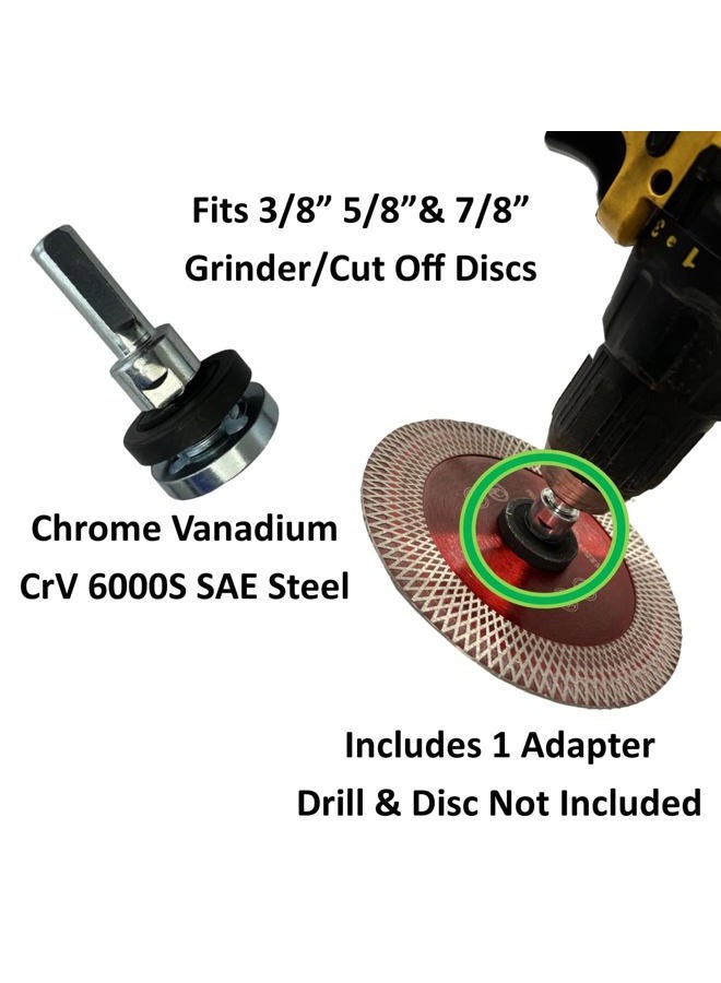 Keyfit Tools U.S.A. Drill Adapter Attachment for 3/8" 5/8" & 7/8" Arbor Grinding Discs & Abrasive Cut Off Wheels Precisely Converts Your Angle Grinder Discs to Drill Power Fits Standard Size Holes - Image 3