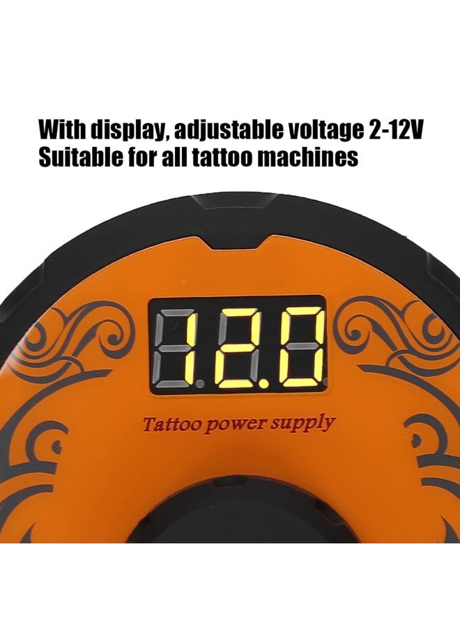 klarako Tattoo Power Supply, Double Holes Tattoo Machine Power with Display, Universal 100240V(US) - Image 1