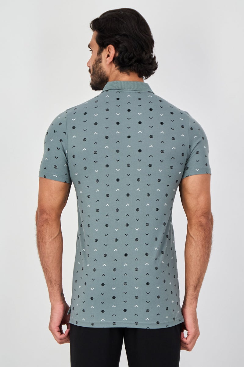 PUMA Men Slim Fit Solid Short Sleeve Outdoor Polo Shirt, Dark Olive - Image 3