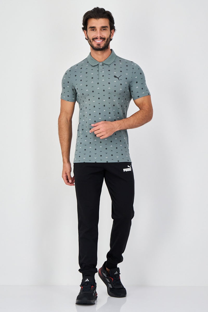 PUMA Men Slim Fit Solid Short Sleeve Outdoor Polo Shirt, Dark Olive - Image 4
