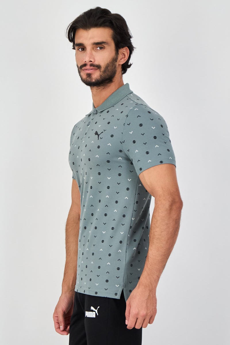 PUMA Men Slim Fit Solid Short Sleeve Outdoor Polo Shirt, Dark Olive - Image 2