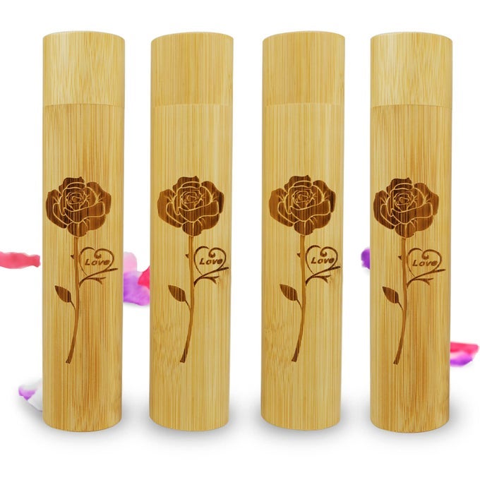 SET OF 2 SMALL BAMBOO SCATTERING URNS TUBE FOR HUMAN ASHES ECO BIODEGRADABLE FRIENDLY BAMBOO SPREADING CREMATION TUBE URN FOR MALE FEMALE CHILD PET ASHES