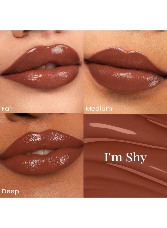 أحمر الشفاه السائل 2 في 1 «Staze Gloss Lock» | أحمر شفاه غير لامع + ملمع شديد اللمعان لا يتلطخ | ثبات لمدة 12 ساعة | ألوان غنية | خفيف الوزن ومقاوم للماء | 04 I'm Shy | 7 غرام - Image 2