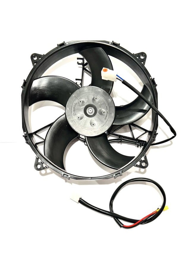 SPAL 30101512 11" Puller Radiator Condenser Fan 12 Volt High Performance Curved Blade 1233 cfm VA26-AP50/C-44A & Spal FRPT Harness - Image 1