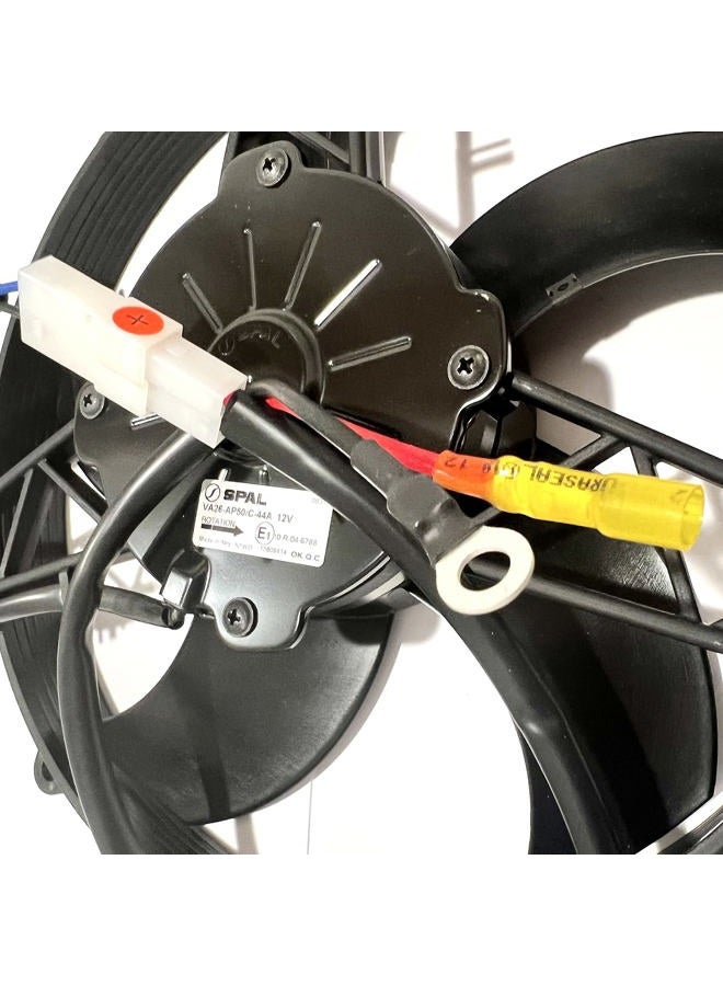 SPAL 30101512 11" Puller Radiator Condenser Fan 12 Volt High Performance Curved Blade 1233 cfm VA26-AP50/C-44A & Spal FRPT Harness - Image 3
