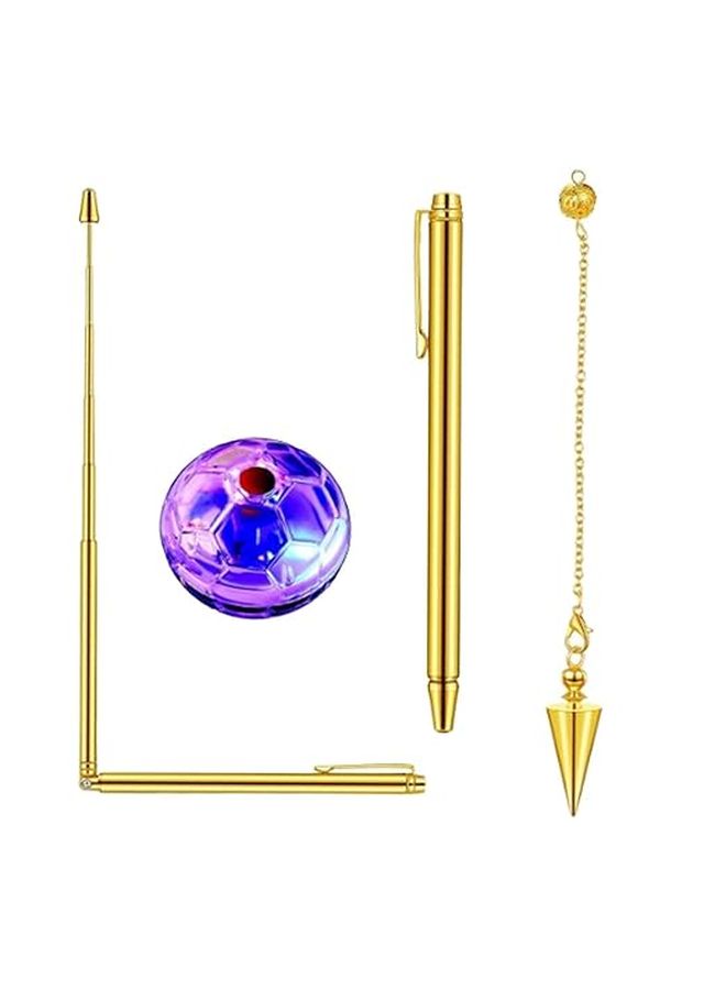 Copper Dowsing Rods Set With Portable Handle For Hiking Divining Beginners 4PCS - Image 1